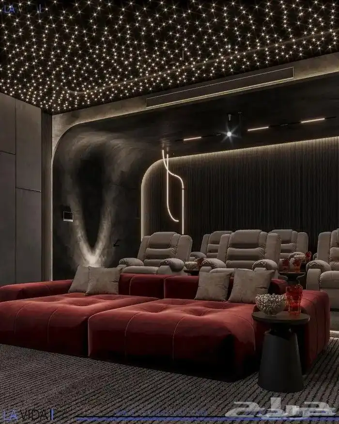 سينما منزليه تجهيز غرفه سينمائية تصميم صاله 1