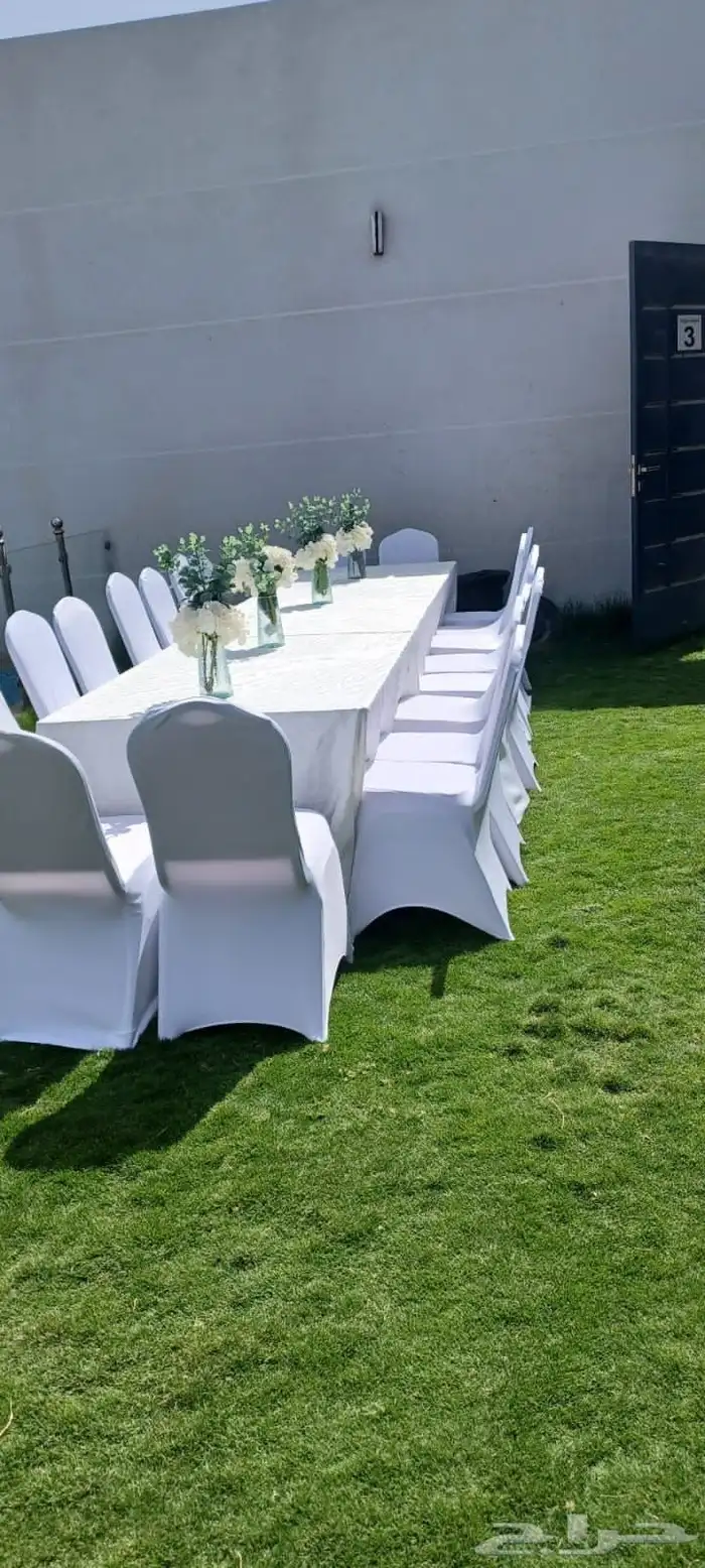 تاجير كوش كراسي وطاولات ولدينا قهوجيين وصبابين دفايات سماعات 0