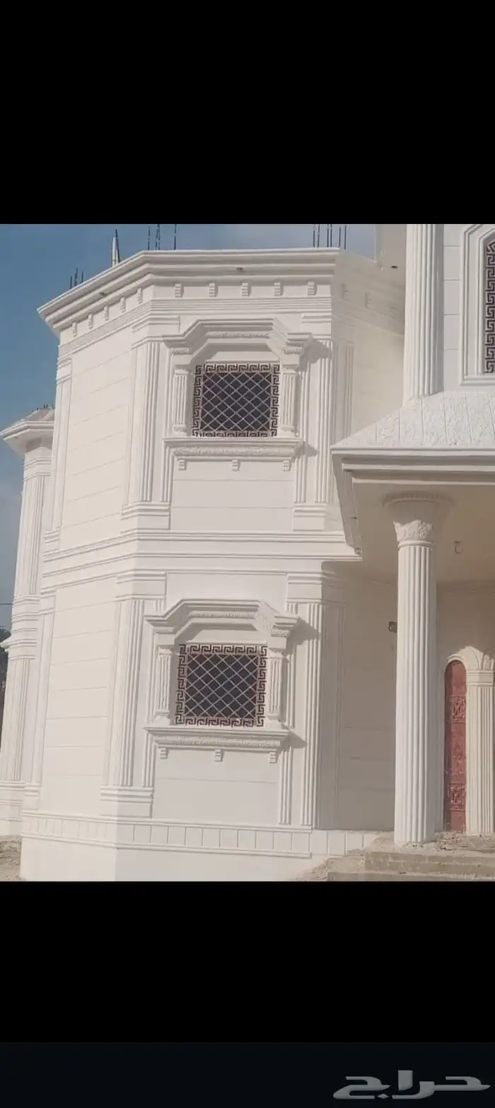 ديكورات خارجيه والياسه ملونه بلاسمنت الأبيض بديل الحجراطبيعي 8