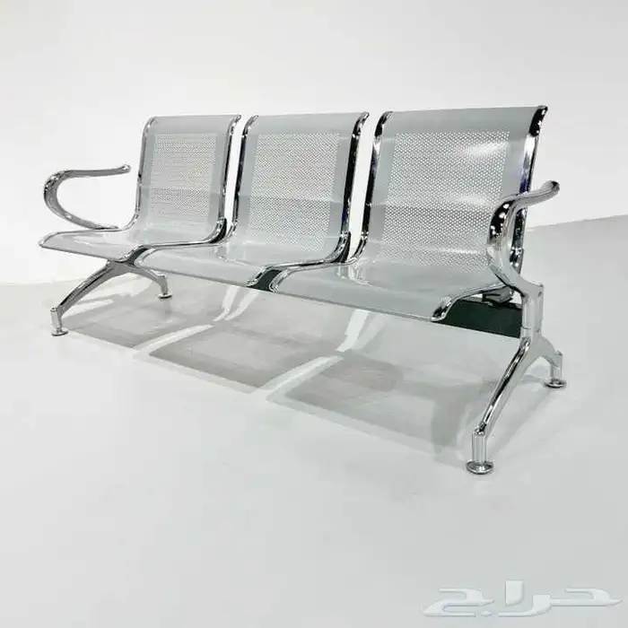 كرسي انتظار ثلاثي حديد 6