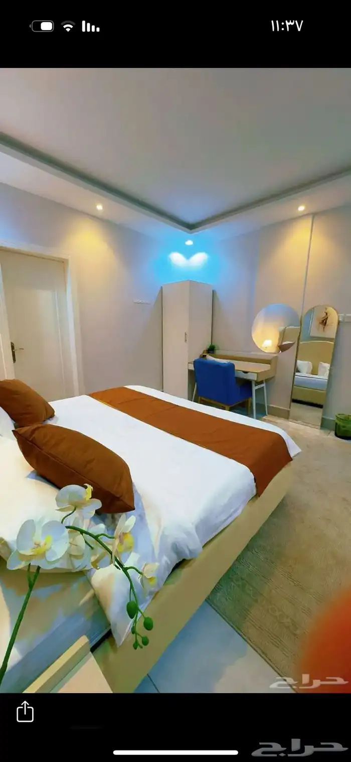 شقه للايجار الشهري او اليومي غرفه وصاله 3