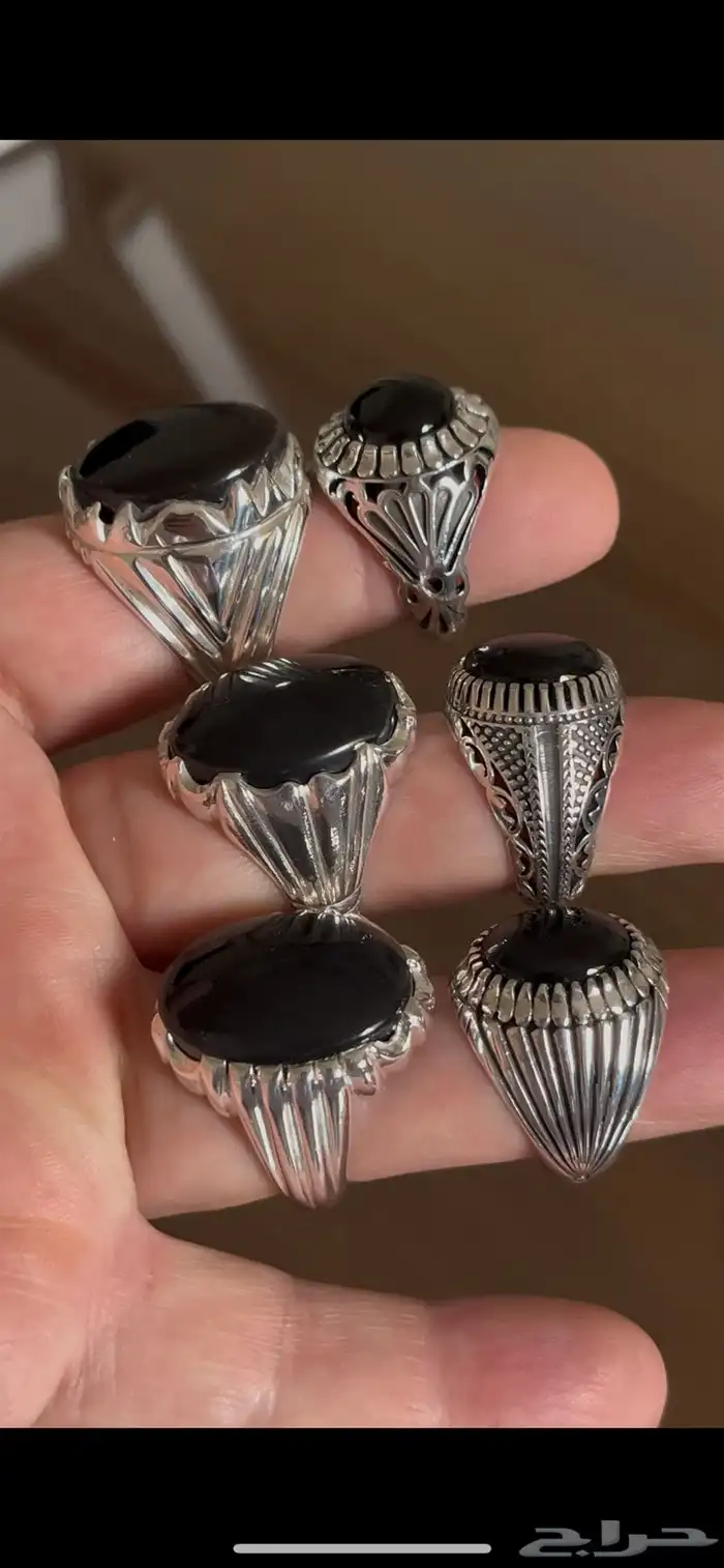 خواتم فيروز نشابوري وعقيق يماني وسليماني هندي ويشم 9