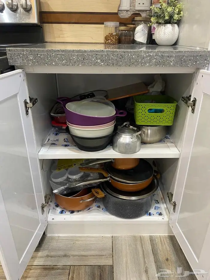 دولاب مطبخ لون ابيض 2