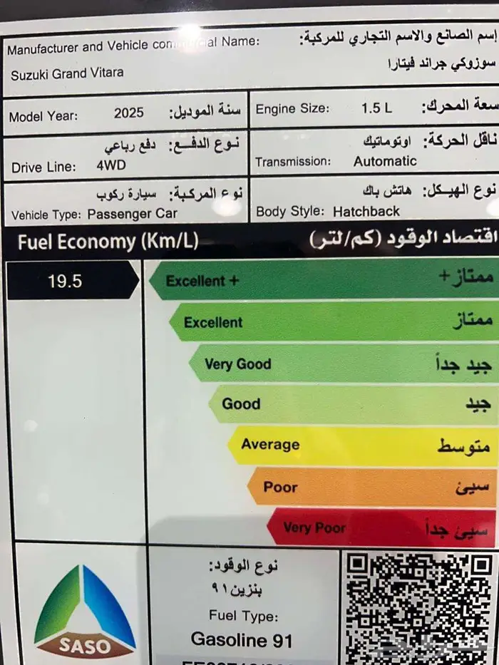 سوزوكي جراند فيتارا 2025 خصم 4500 للكاش 6