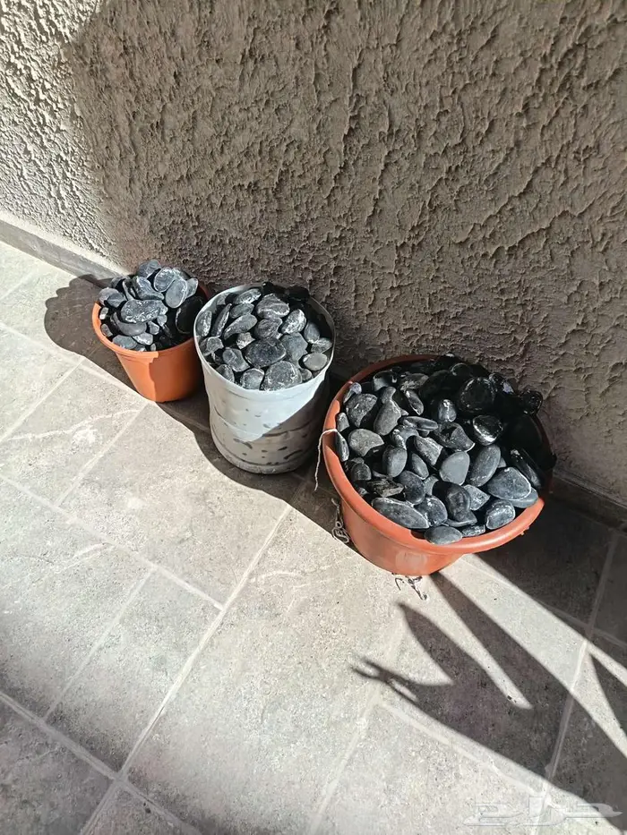 حصى أسود ديكور للبيع 0