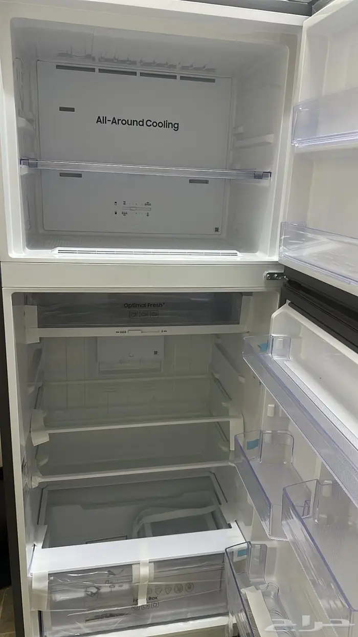 ثلاجة بابين بفريزر علوي سامسونج 13.4قدم 380لتر  استيل 1