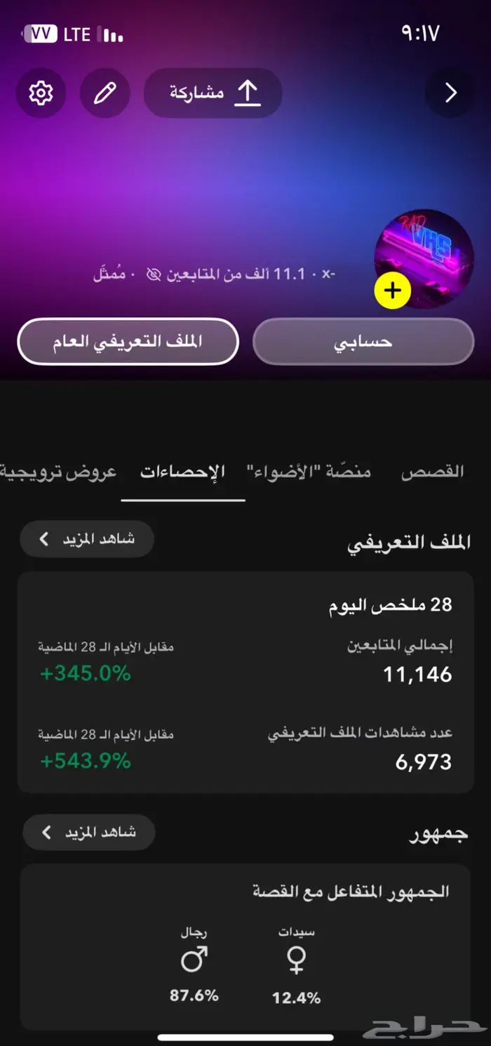 سناب 11k موثق مميز 0