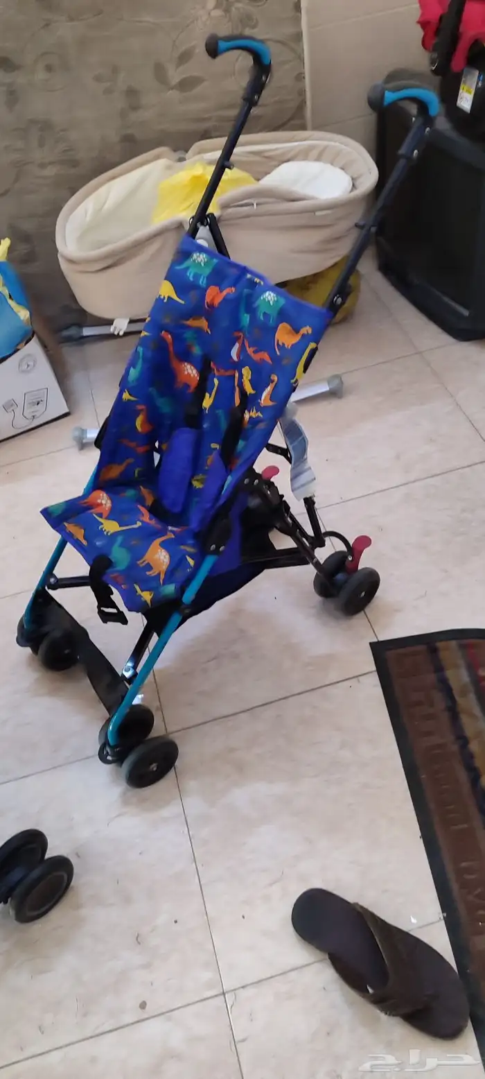 عربيه اطفال توأم مستعمله اقل من شهر ونص بي سعر مغري 1