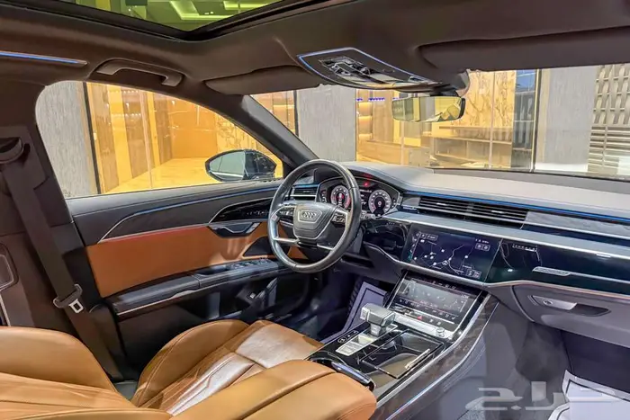 اودي A8L V6 2024 اسود خليجي تحت الضمان 7