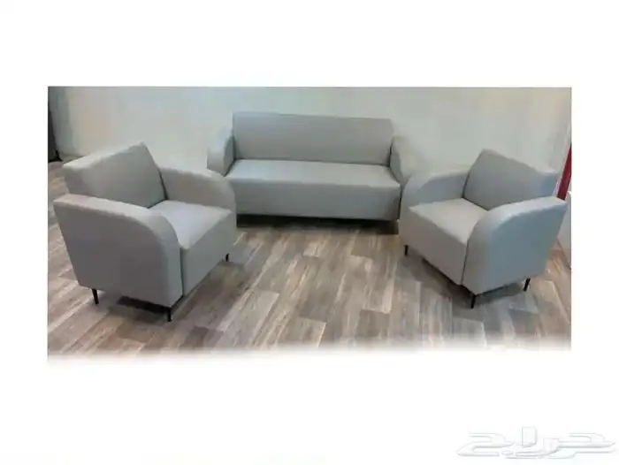 مكتبي كنب جلد فخم جديد مادل متوفر كل الألوان موجود 1