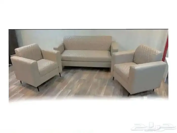 مكتبي كنب جلد فخم جديد مادل متوفر كل الألوان موجود 3