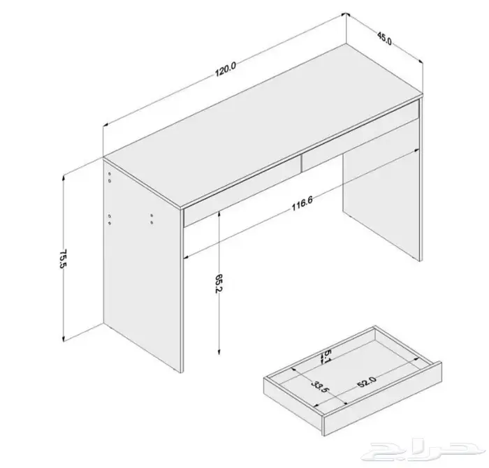 مكتب مع كرسي ( جديد ) بسعر مخفض 2