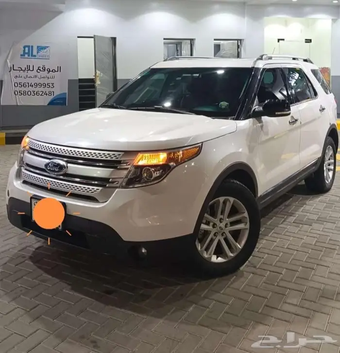 فورداكسبلورر دبل xLT ابيض لؤلؤى ممشا212 الف بدى بلد 0