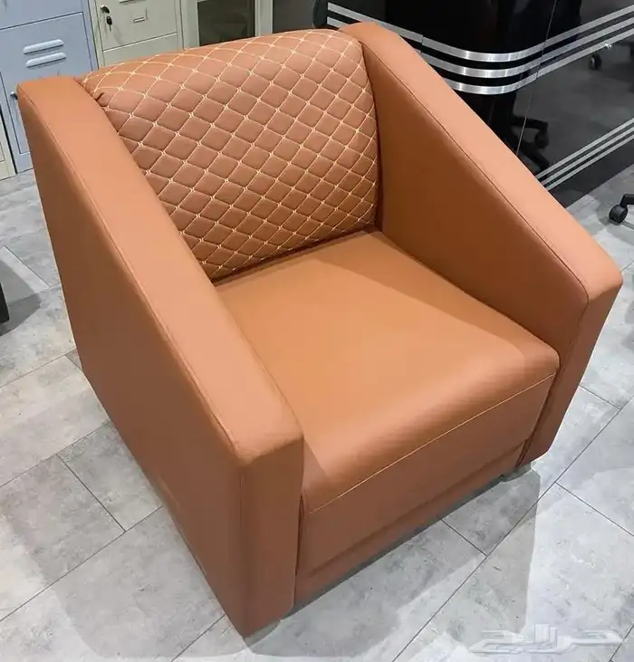 مكتبي كنب جلد فخم جديد مادل متوفر كل الألوان موجود 10