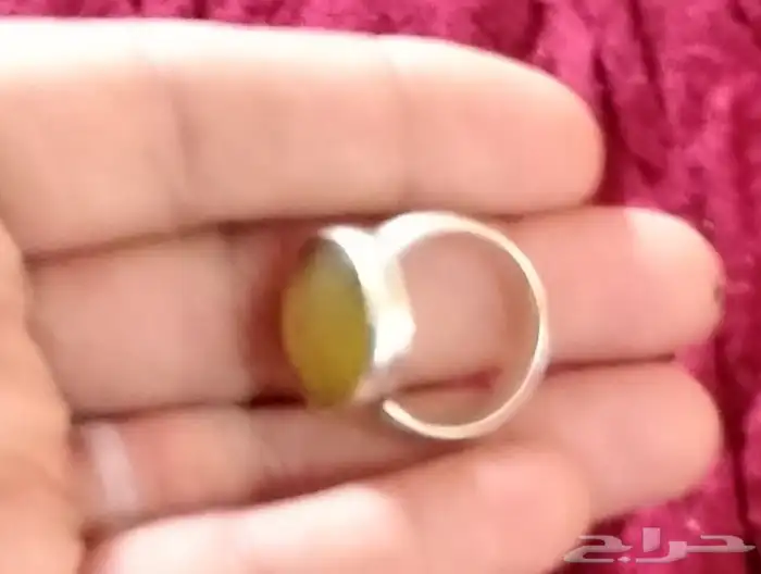 خاتم فضه 925عقيق يمني شرف الشمس 5