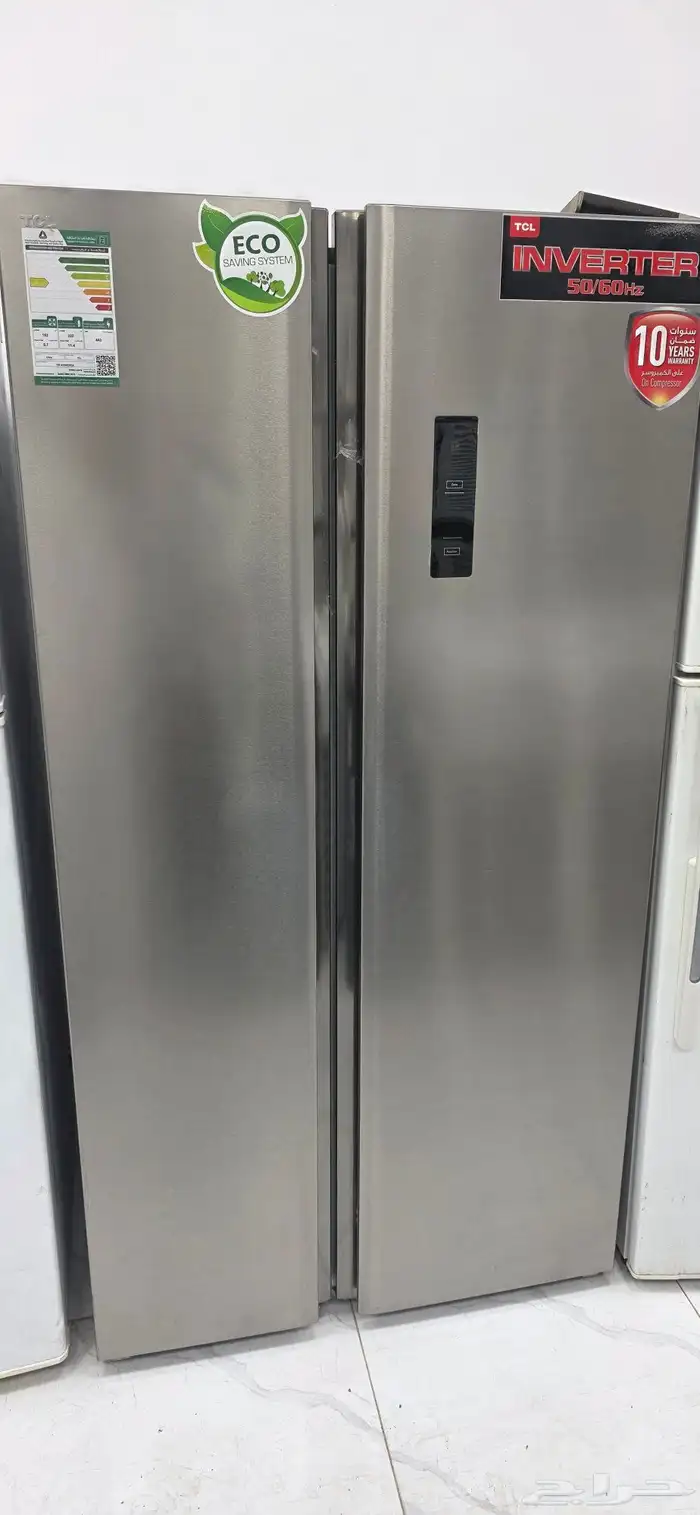 ثلاجة دولابي ماركة تي سي ال المعروفه مستخدم نظيف بسعر مغرري 0