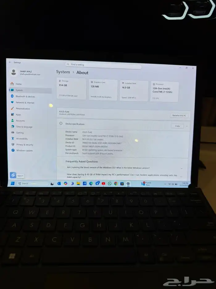 asus fold laptop (foldable) with box - urgent sale 2