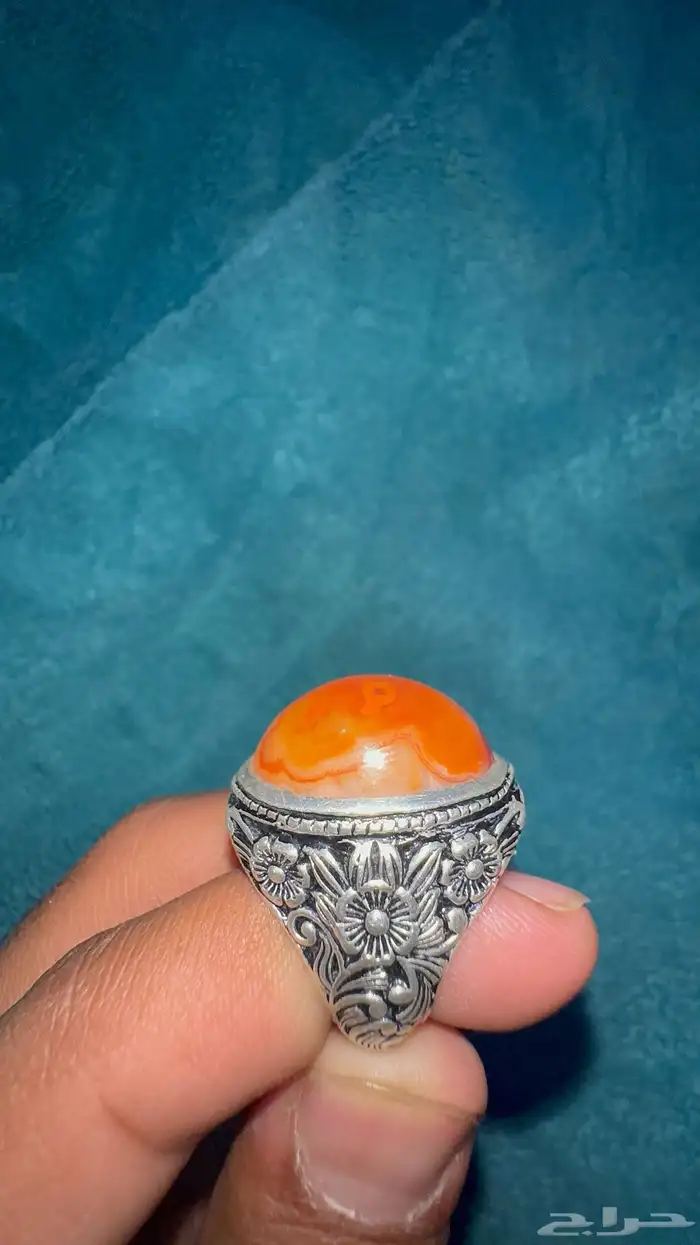 خاتم عقيق مصور 0