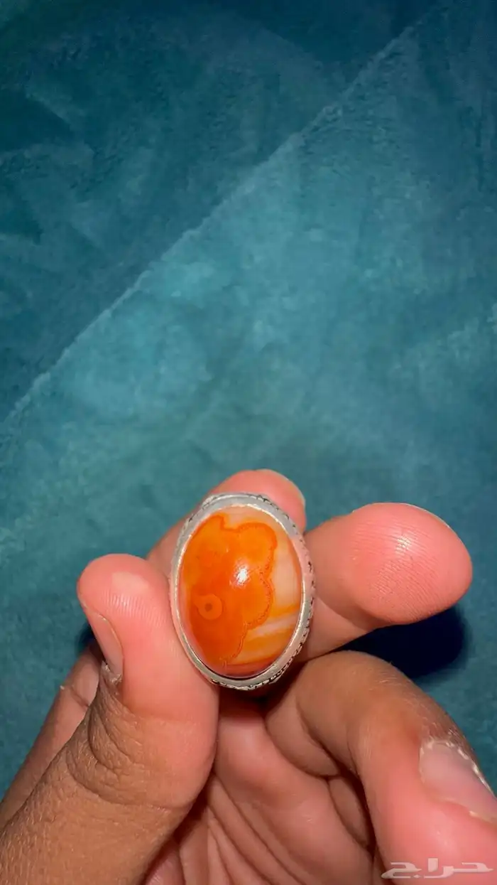 خاتم عقيق مصور 1