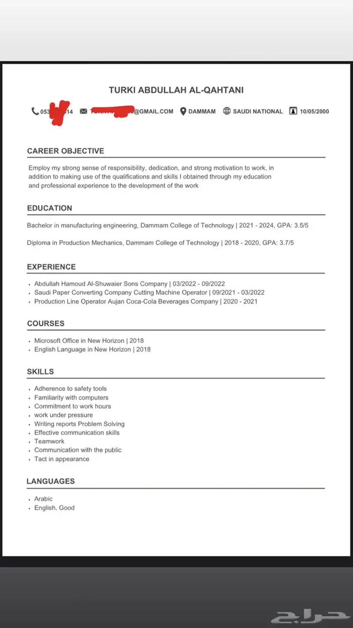 Cv ats سيرة ذاتيه احترافيه 2