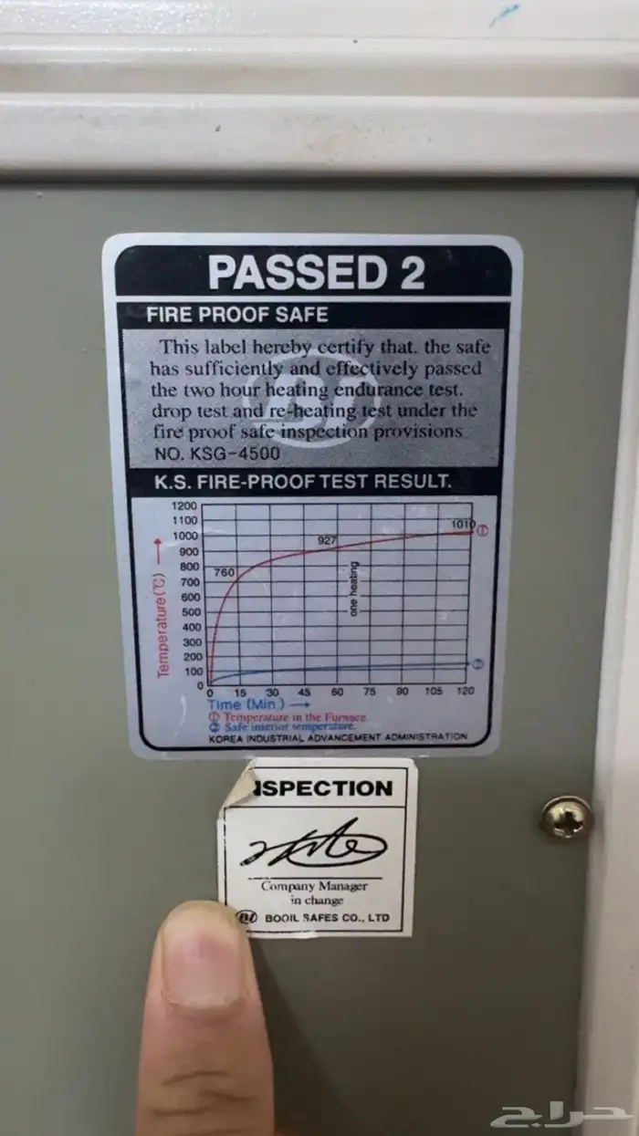 خزنة sBooil كوريه مصفحه مقاومة الحريق 3