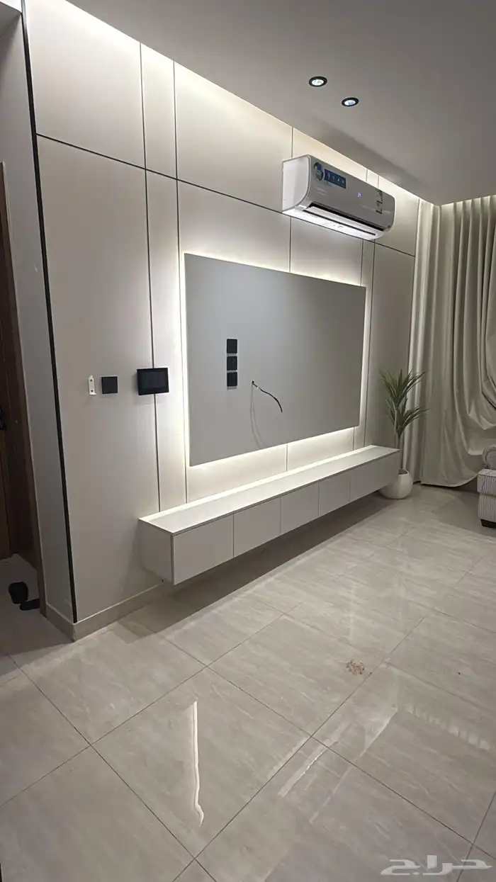 خلفية تلفزيون وخزائن وأرفف 7