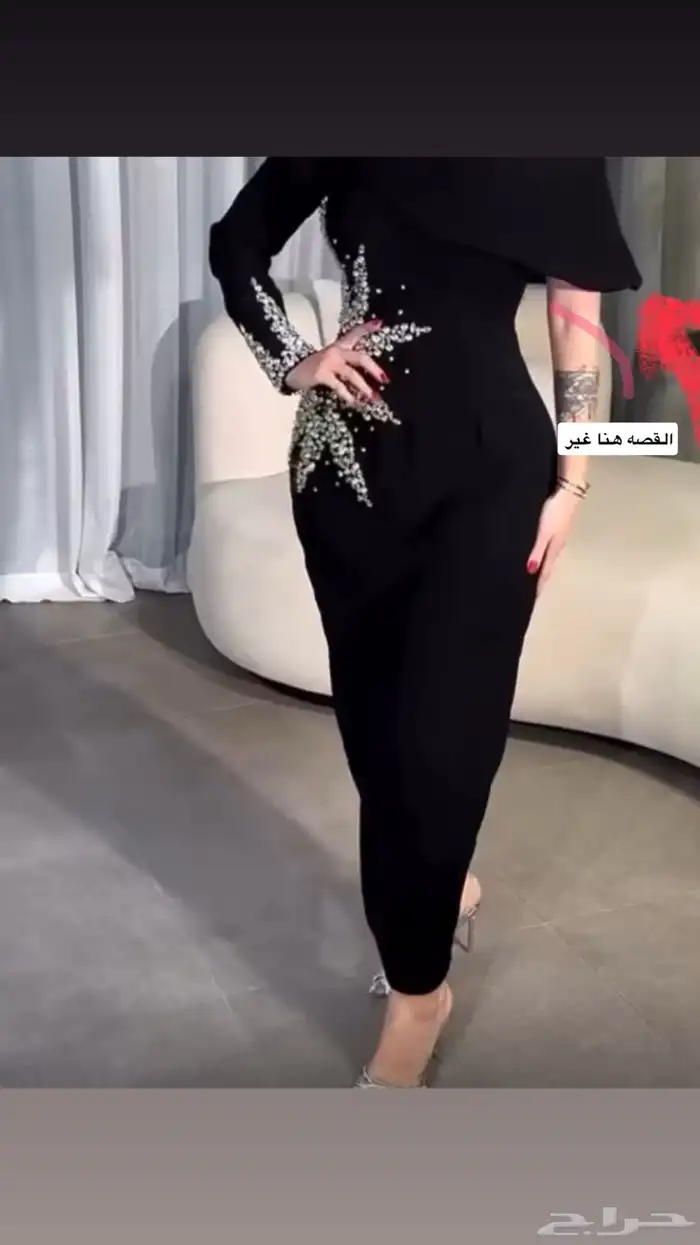 فستان سهره اسود   تطريز 1