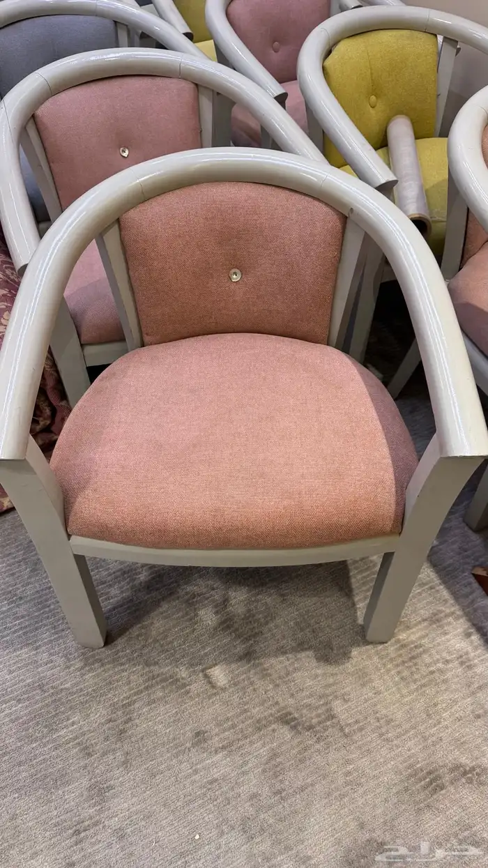 كراسي كافي خشبية عدد 20 كرسي 0