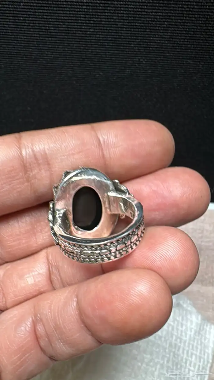 خاتم فضة يدوي عيار 950 عقيق يماني نوادر 14