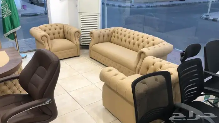 جديد كنب جلد فخم امريكي كلاسيك و ملكي و كنب جلد صيني 4