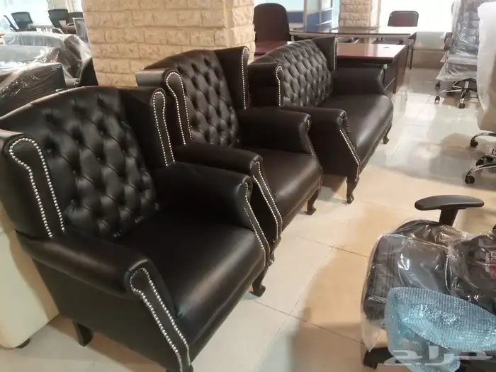 جديد كنب جلد فخم امريكي كلاسيك و ملكي و كنب جلد صيني 8