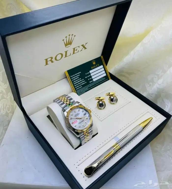 طقم رجال ساعة رولكس كبك قلم كرت رولكس 0