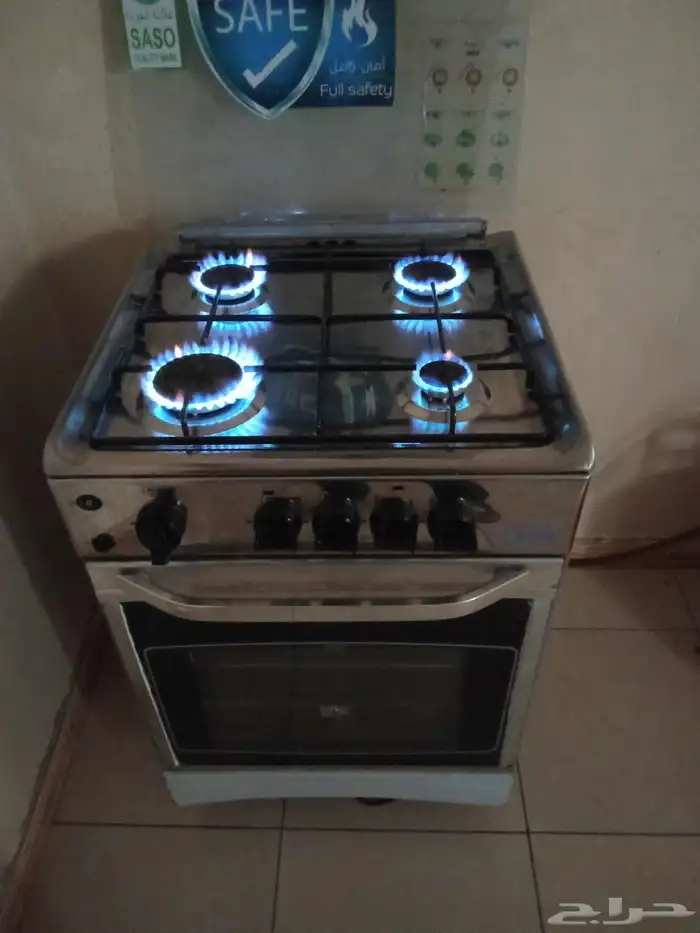 فرن غاز غسالة شبه جديد 5