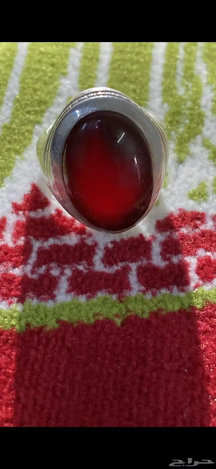 خاتم عقيق كرزي 1