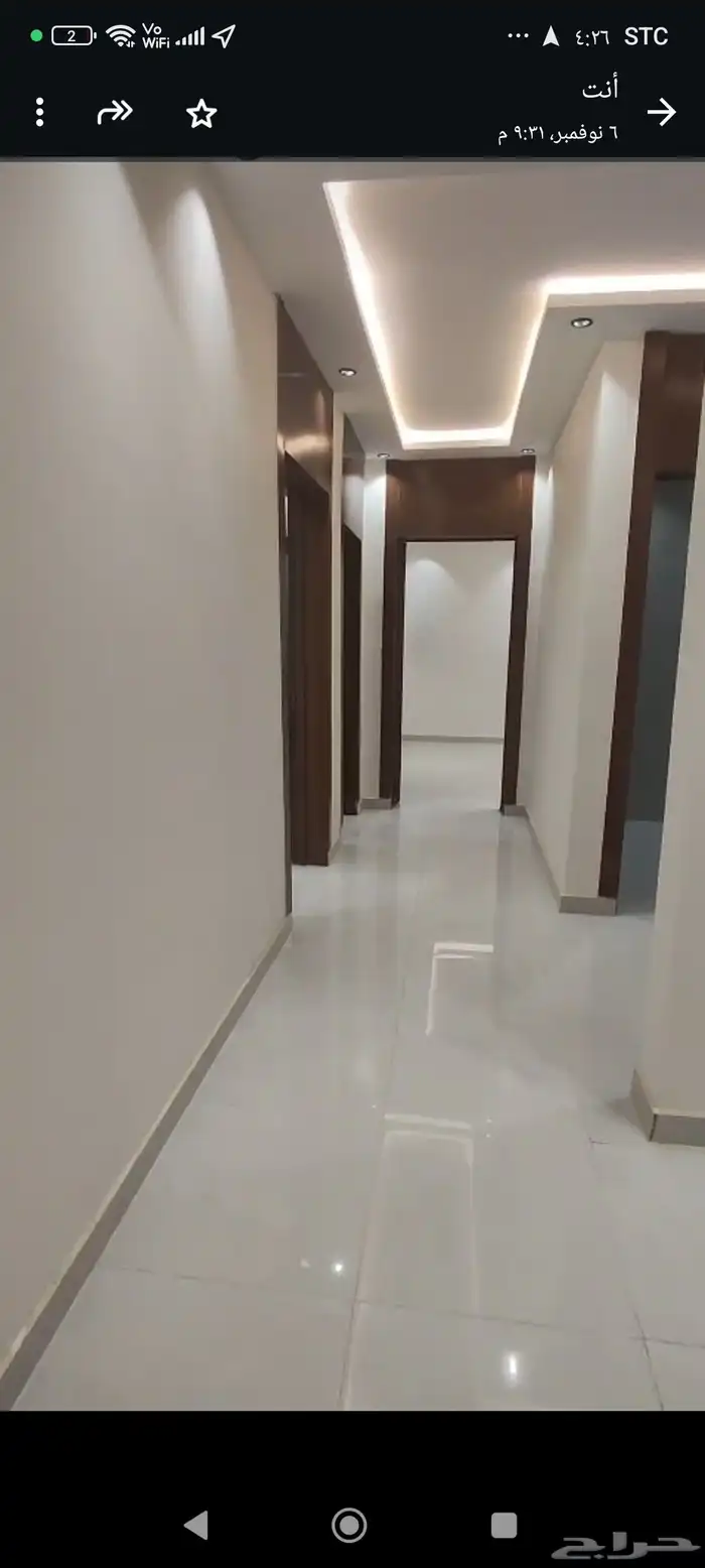 شقه جديده بالندوه اربع غرف وصاله مدخلين للايجار 6