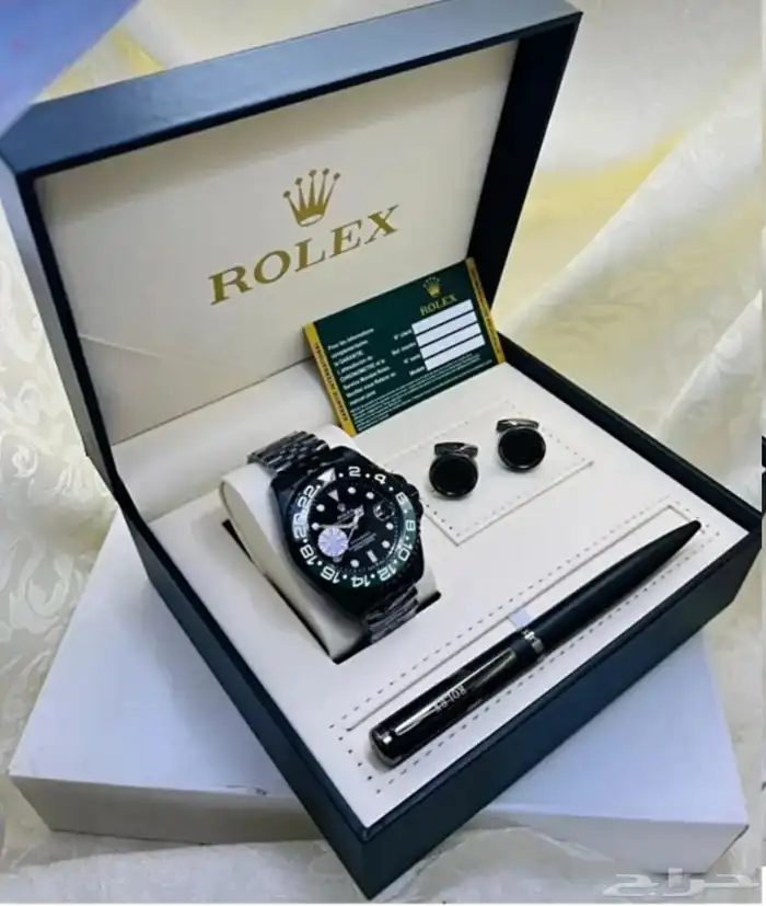 طقم رجال ساعة رولكس كبك قلم كرت رولكس 1
