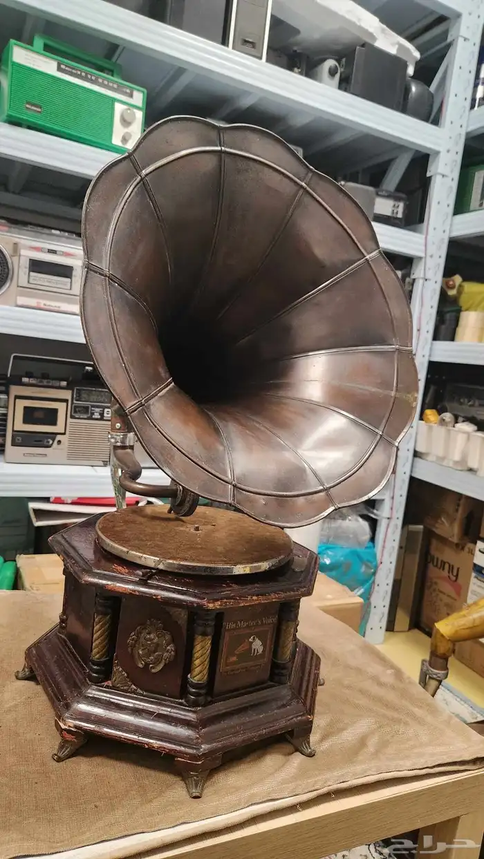 جراما فون قديم اثري انتيكا لعمل ديكور قديم 0