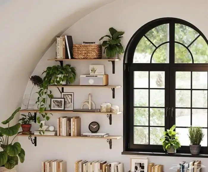 رفوف جدران جداريه خشب 4