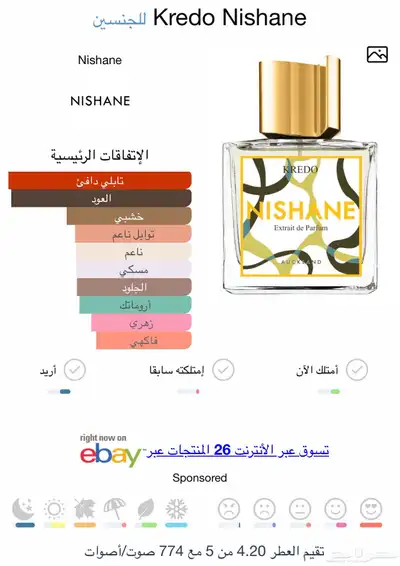 عطر كريدو من نيشاني 100 مل index