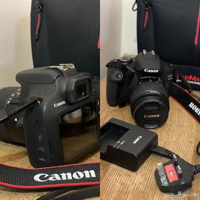 كاميرا كانون 1200D مع شنطه والشاحن نظيفه 0