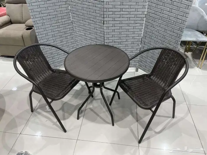 كرسيين وطاوله خارجيه مقاومه لشمس ولمطر 0