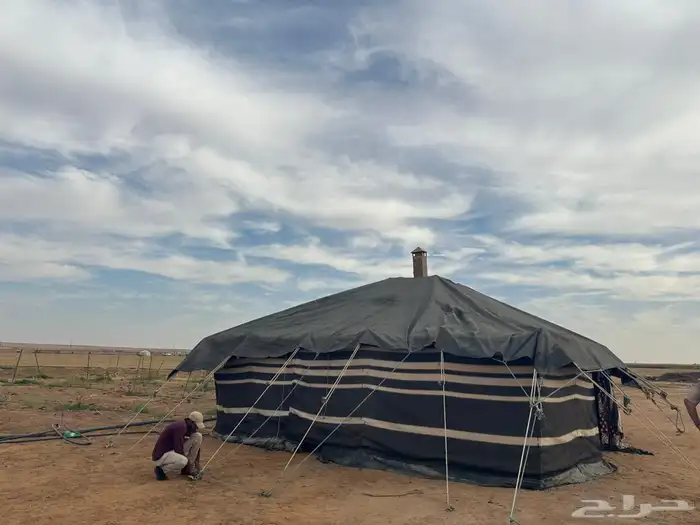 بيت شعر ملكي 8 8 نضيف مع ملحقاته مدخنه وشراع ضد الماء حايل 5