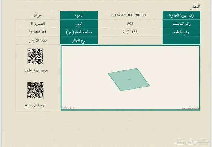 أرض شارع 25 في ضاحية الملك عبدالله حي الناصرية ب 200 ألف 1