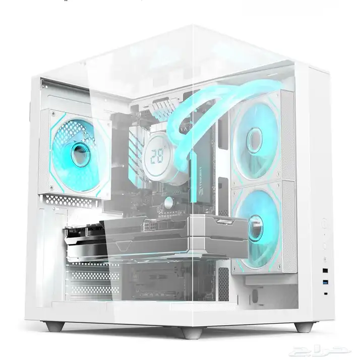 للبيع كيس كمبيوتر Sharkx Mid Tower   لون أبيض 5