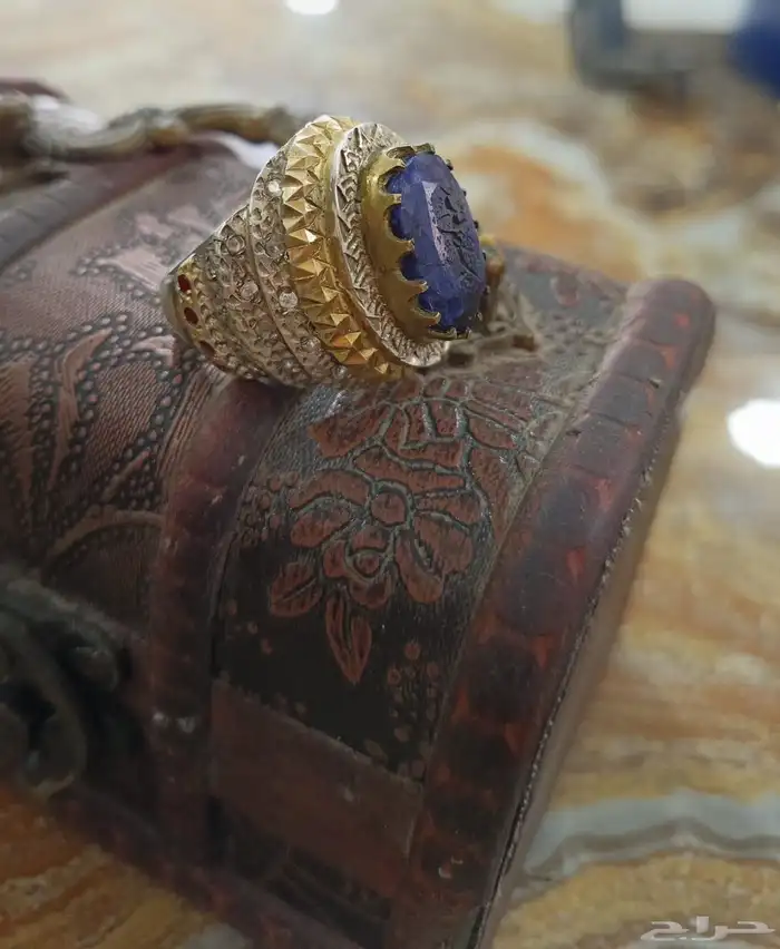 خاتم زفير بالصياغة المميزه من الفضه مع شهادة مطعم بالياقوت 6