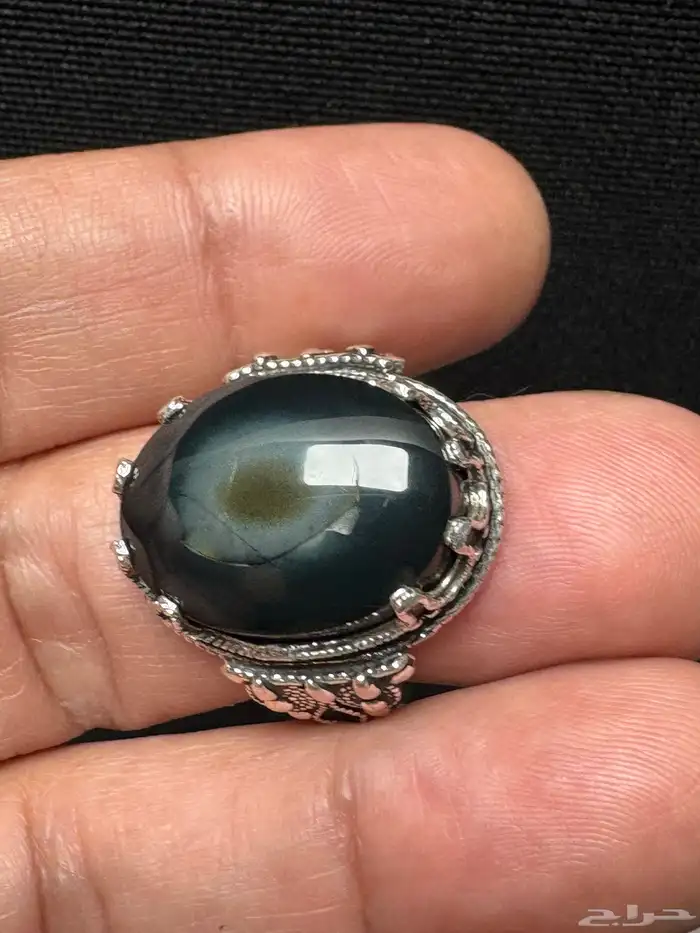 خاتم فضة يدوي عيار 950 عقيق يماني نوادر 7