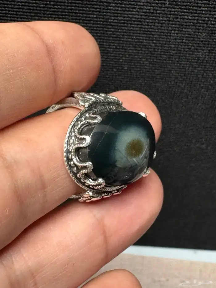 خاتم فضة يدوي عيار 950 عقيق يماني نوادر 3