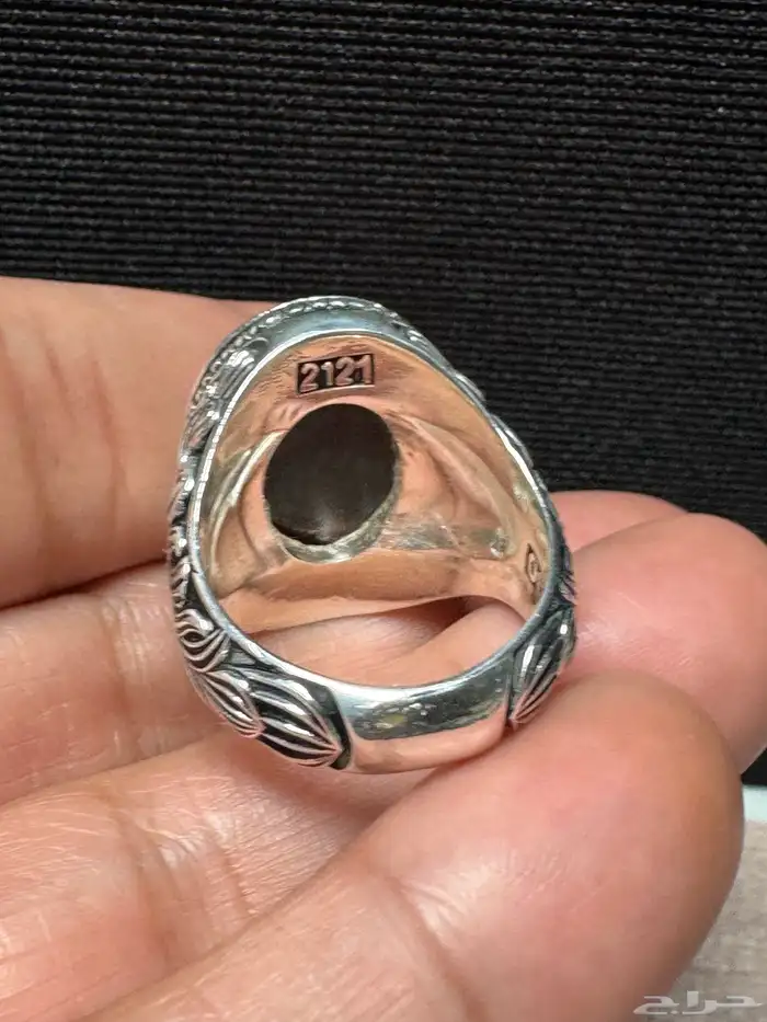 خاتم فيروز سيناوي طبيعي قبة صياغة عارف عيار 990 6