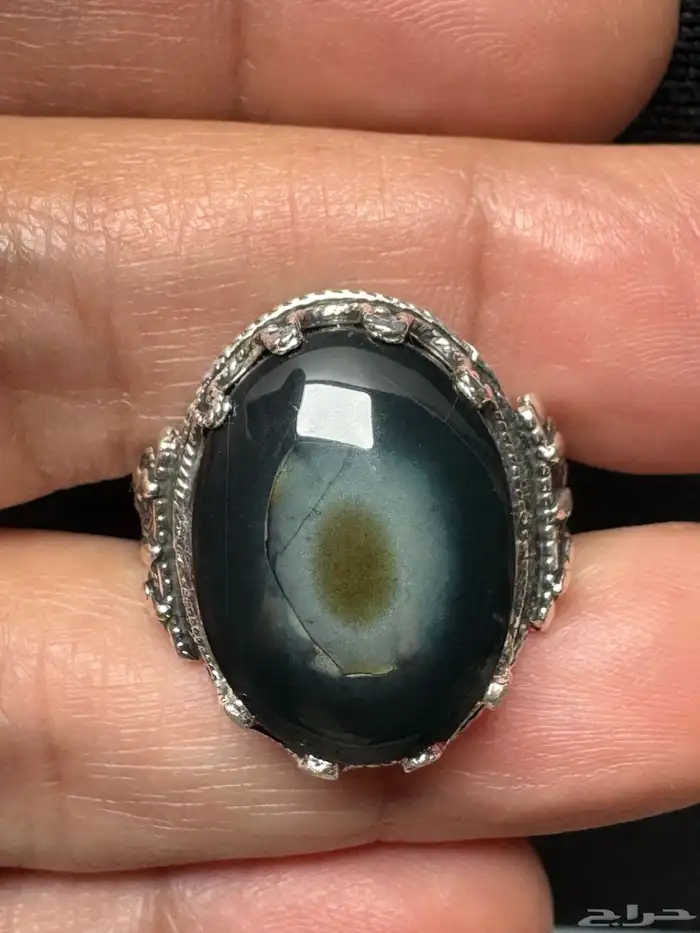 خاتم فضة يدوي عيار 950 عقيق يماني نوادر 1