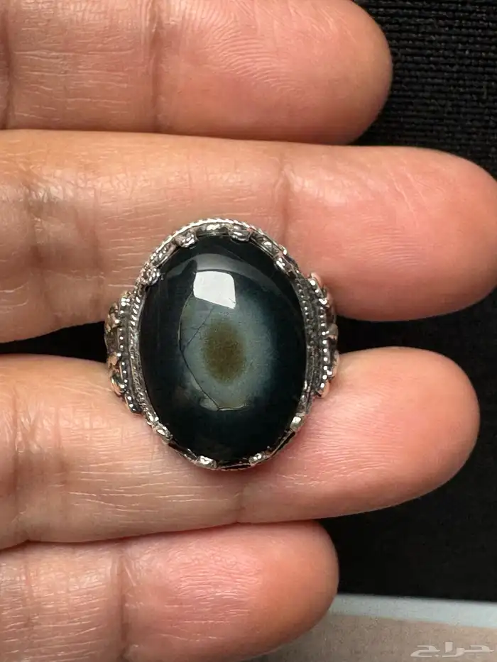 خاتم فضة يدوي عيار 950 عقيق يماني نوادر 5